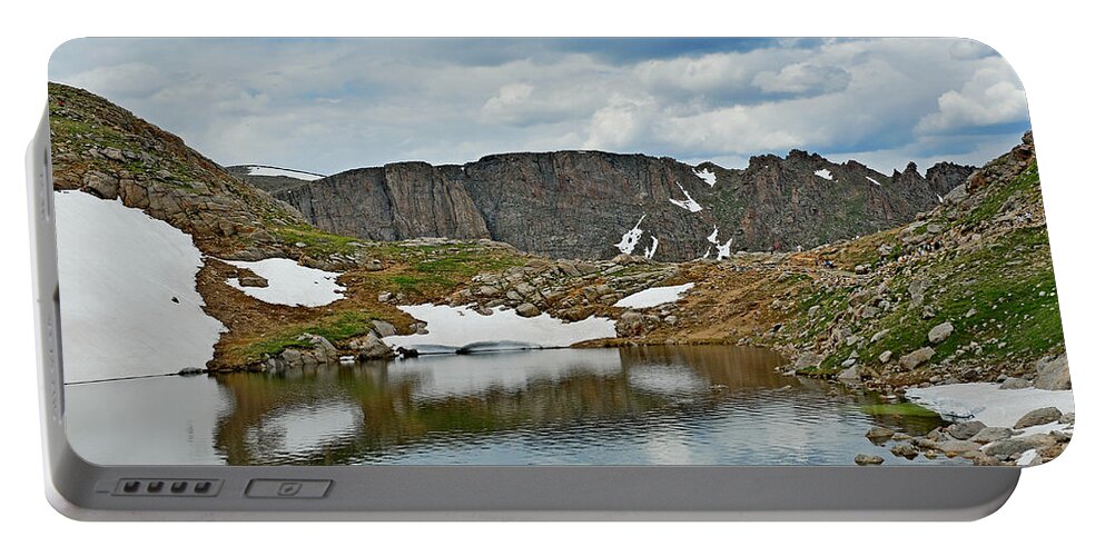 Summer Portable Battery Charger featuring the photograph Summit Lake in Summer by Robert Meyers-Lussier