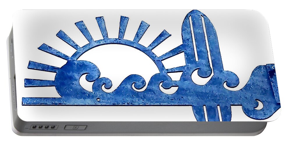 Manhattan Beach Portable Battery Charger featuring the photograph Sun and Surf by Art Block Collections