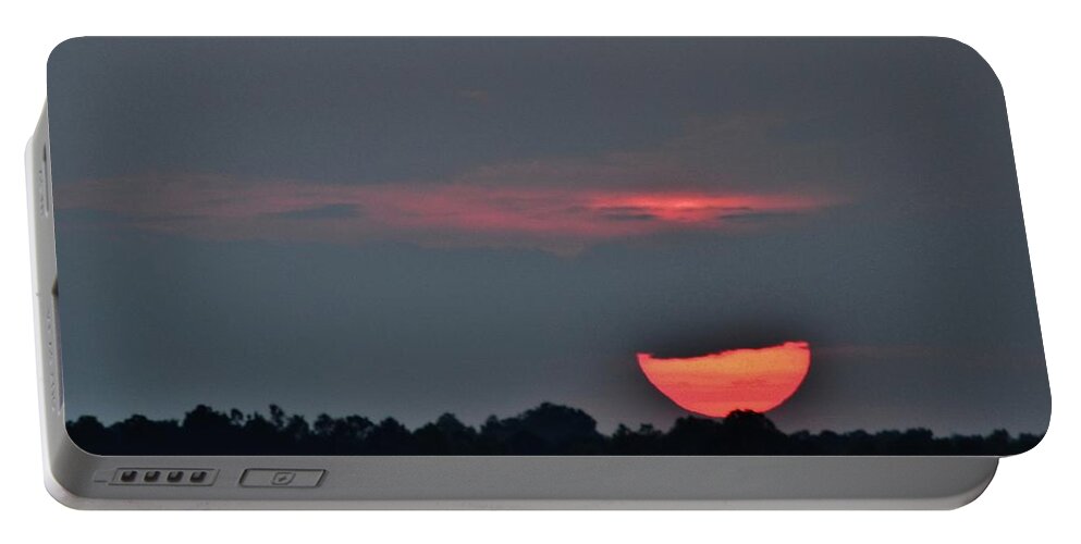 Sun Portable Battery Charger featuring the photograph Sun Going Down by Eileen Brymer