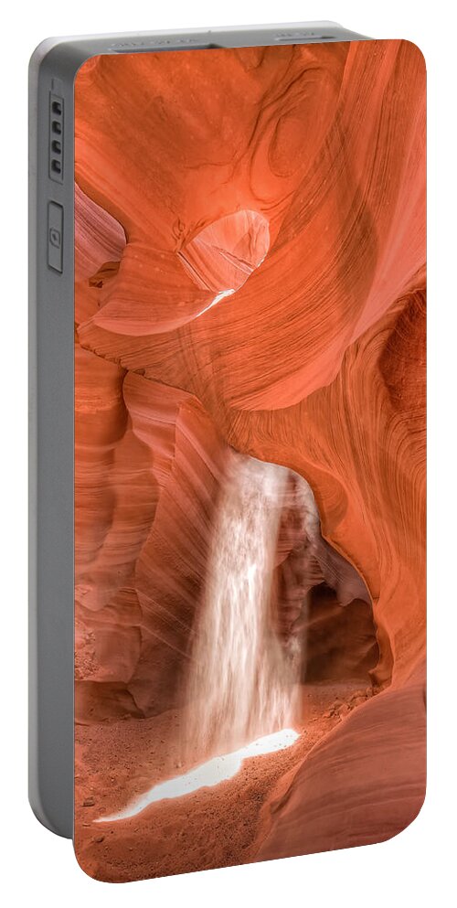 Antelope Portable Battery Charger featuring the photograph Sunbeam - Antelope Canyon by Andreas Freund
