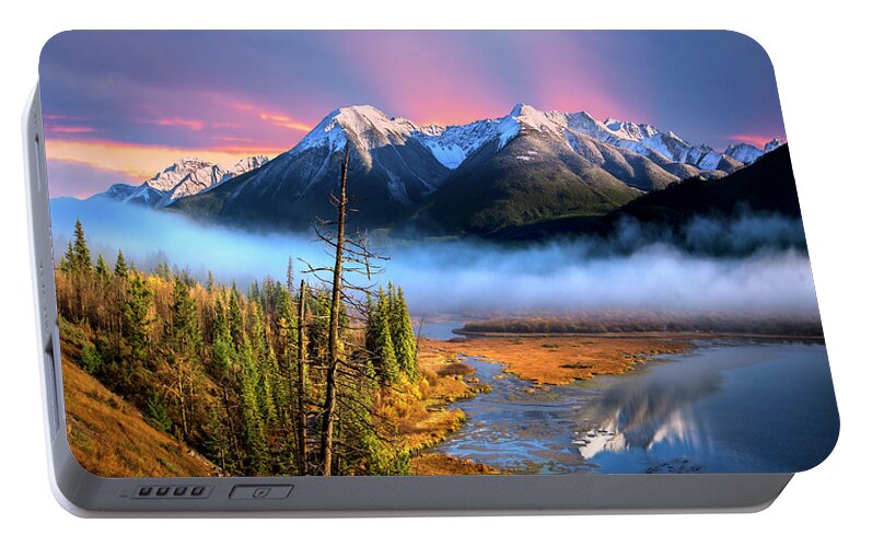 Sundance Peak Portable Battery Charger featuring the photograph Sundance by John Poon