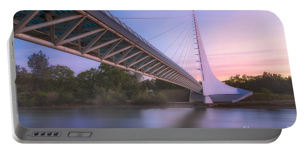 Sundial Bridge Portable Battery Charger featuring the photograph Sundial Bridge 6 by Anthony Michael Bonafede