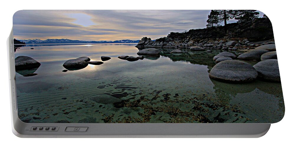 Lake Tahoe Portable Battery Charger featuring the photograph Sundown Splendor by Sean Sarsfield