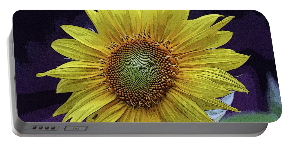 Sunflower Portable Battery Charger featuring the photograph Sunflower - altered by Aggy Duveen