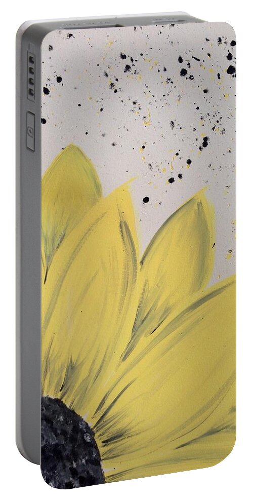 Color Portable Battery Charger featuring the photograph Sunflower Splatter by Annie Walczyk