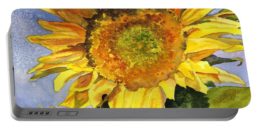 Sunflower Painting Portable Battery Charger featuring the painting Sunflowers II by Anne Gifford