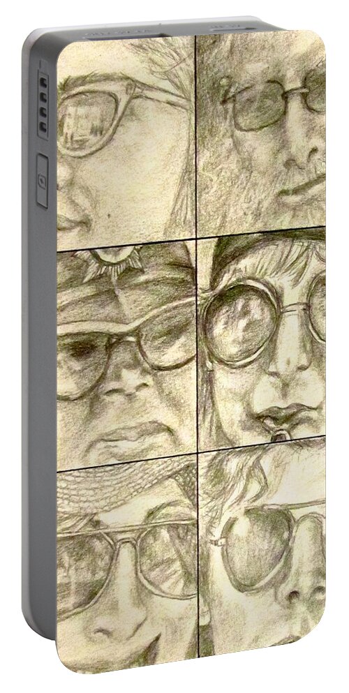 Man Portable Battery Charger featuring the drawing Sunglasses by Barbara O'Toole