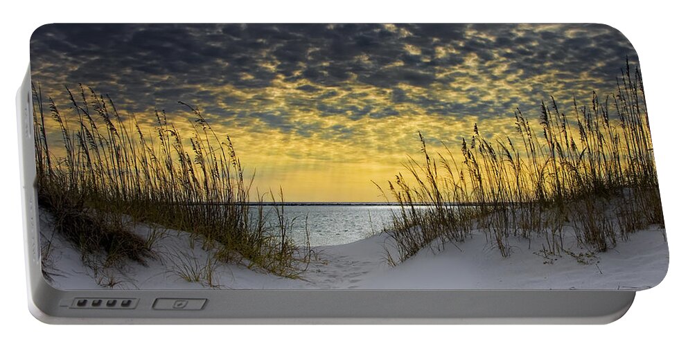 Coast Portable Battery Charger featuring the photograph Sunlit Passage by Janet Fikar