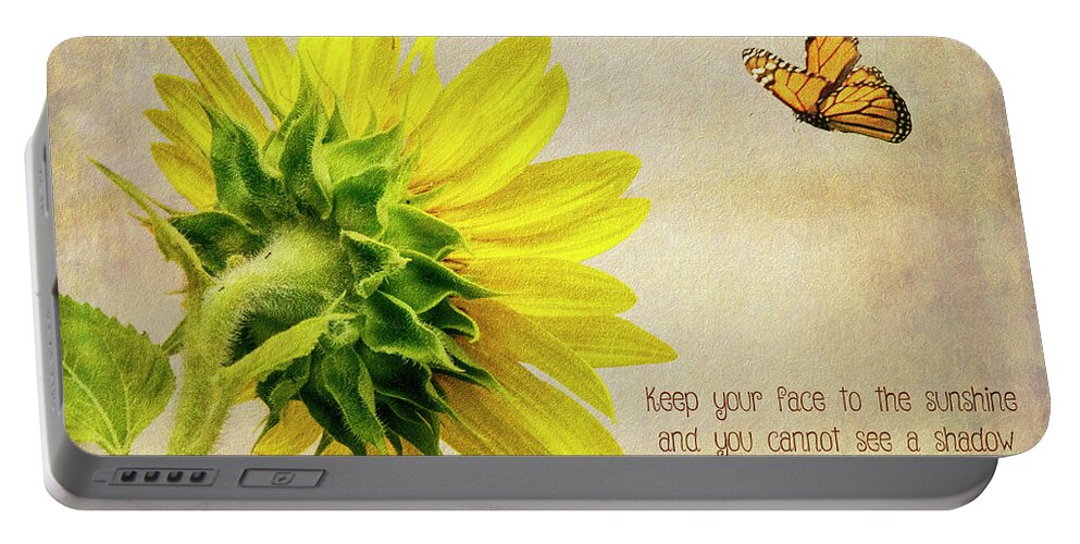 Sunflower Portable Battery Charger featuring the photograph Summer Sun #1 by Cathy Kovarik