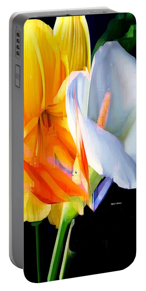 Art Portable Battery Charger featuring the digital art Sunny Bouquet by Rafael Salazar