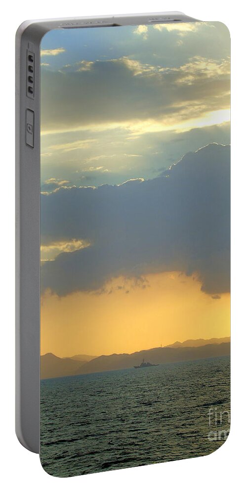Seascape Portable Battery Charger featuring the photograph Sunrise After The Typhoon by Susan Lafleur