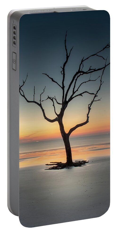 Greg Mimbs Portable Battery Charger featuring the photograph Sunrise And A Driftwood Tree by Greg and Chrystal Mimbs