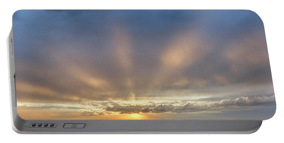 Kansas Portable Battery Charger featuring the photograph Sunrise and Wheat 03 by Rob Graham