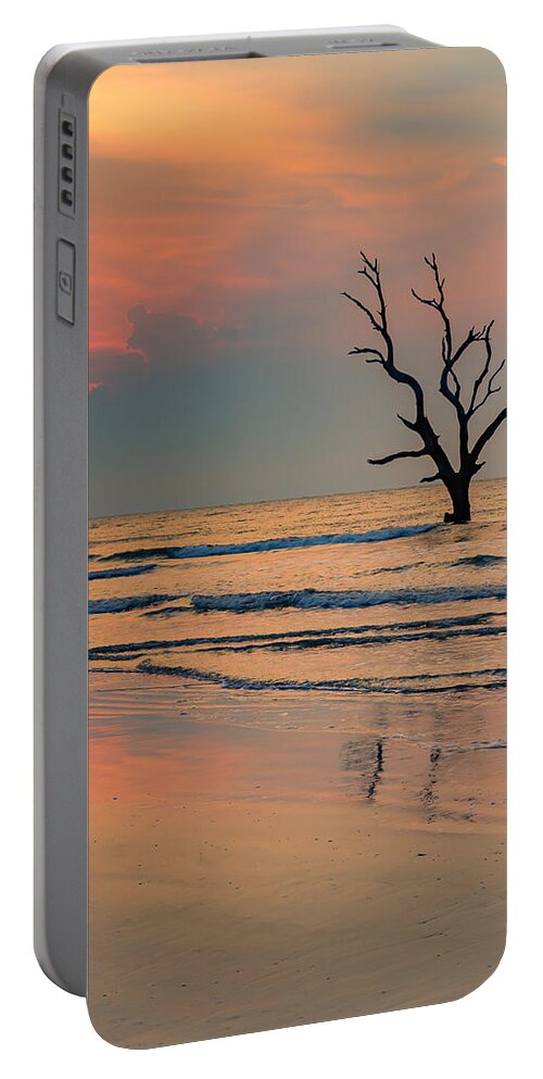 Boneyard Beach Portable Battery Charger featuring the photograph Sunrise at the Boneyard by Patricia Schaefer