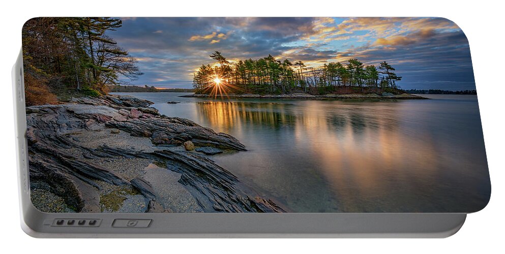 Wolfe's Neck Woods State Park Portable Battery Charger featuring the photograph Sunrise at Wolfe's Neck Woods by Rick Berk