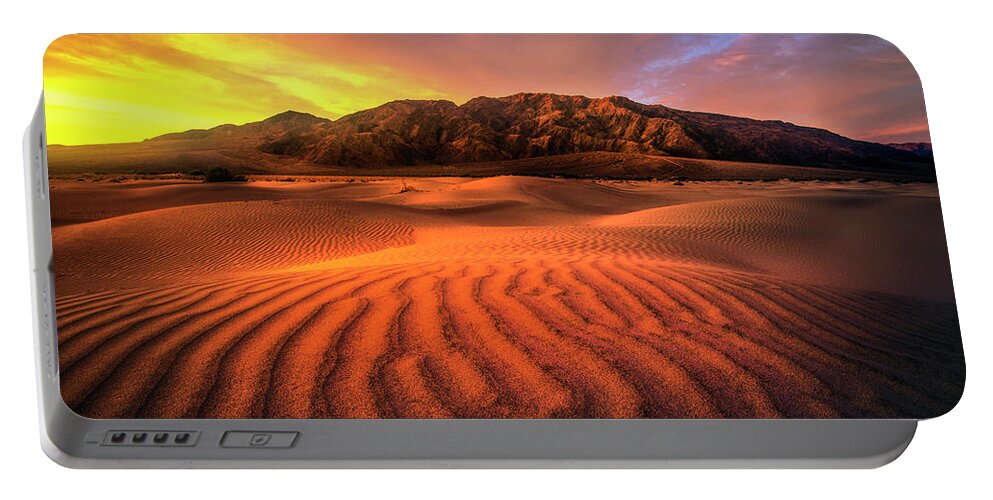Eastern Sierra Portable Battery Charger featuring the photograph Sunrise-Death Valley by Usha Peddamatham