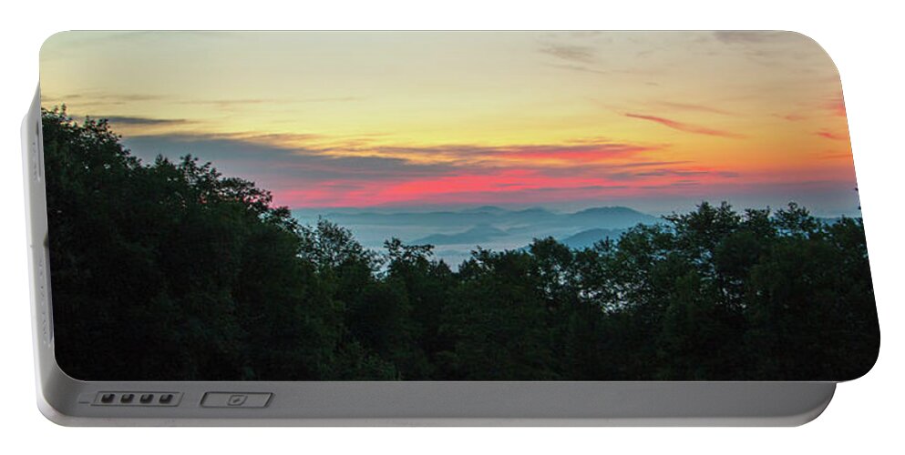 Sunrise Portable Battery Charger featuring the photograph Sunrise from Maggie Valley August 16 2015 by D K Wall