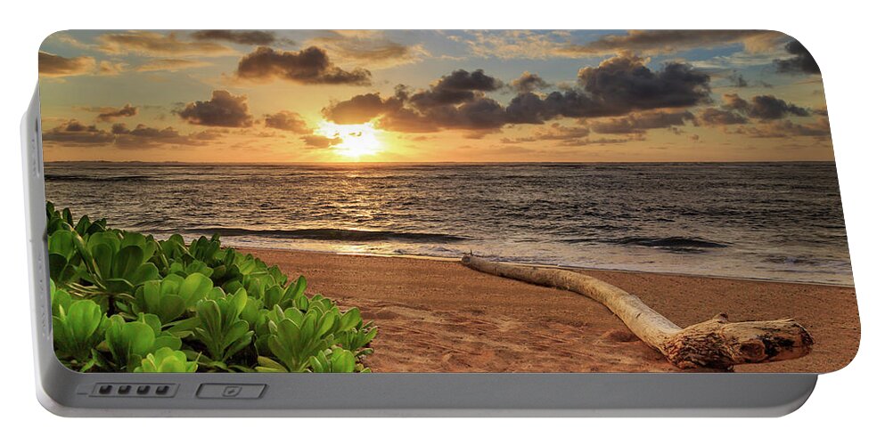 Sunrise Portable Battery Charger featuring the photograph Sunrise In Kapaa by James Eddy