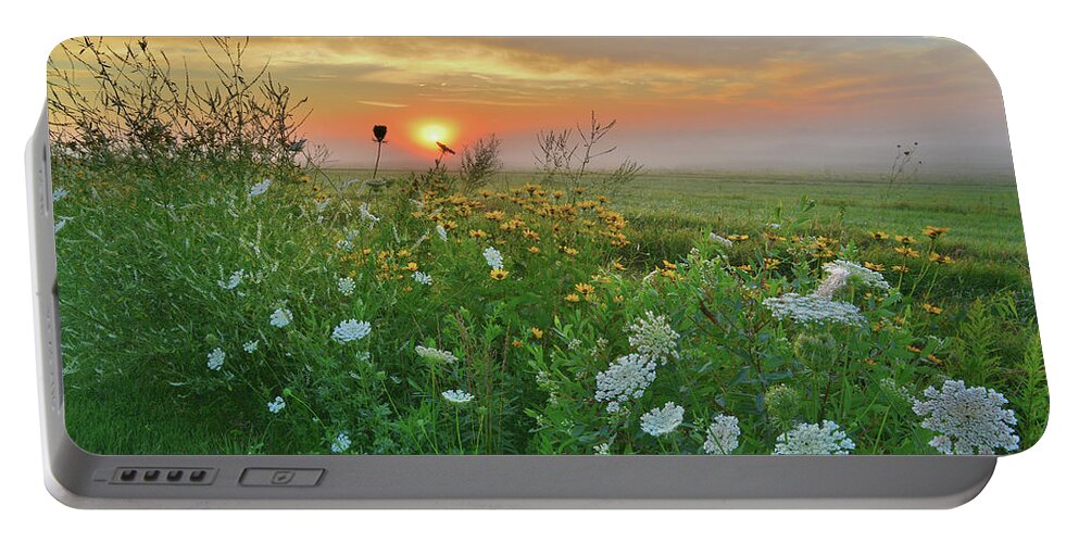 Mchenry County Conservation District Portable Battery Charger featuring the photograph Sunrise in McHenry County by Ray Mathis