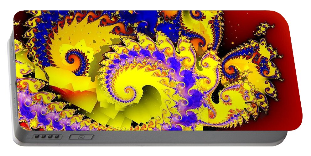 Sunrise Portable Battery Charger featuring the digital art Sunrise in the Carnival Universe by Ron Bissett