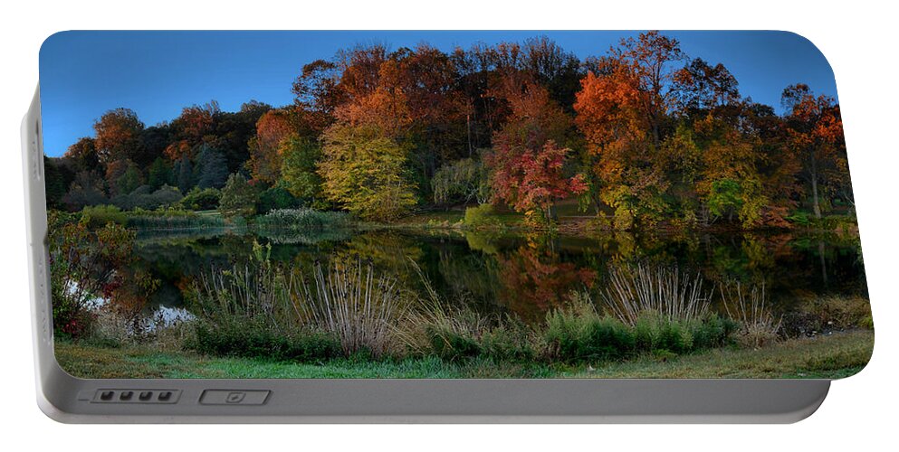 Sunrise Landscapes Portable Battery Charger featuring the photograph Sunrise In The Park - Holmdel Park by Angie Tirado