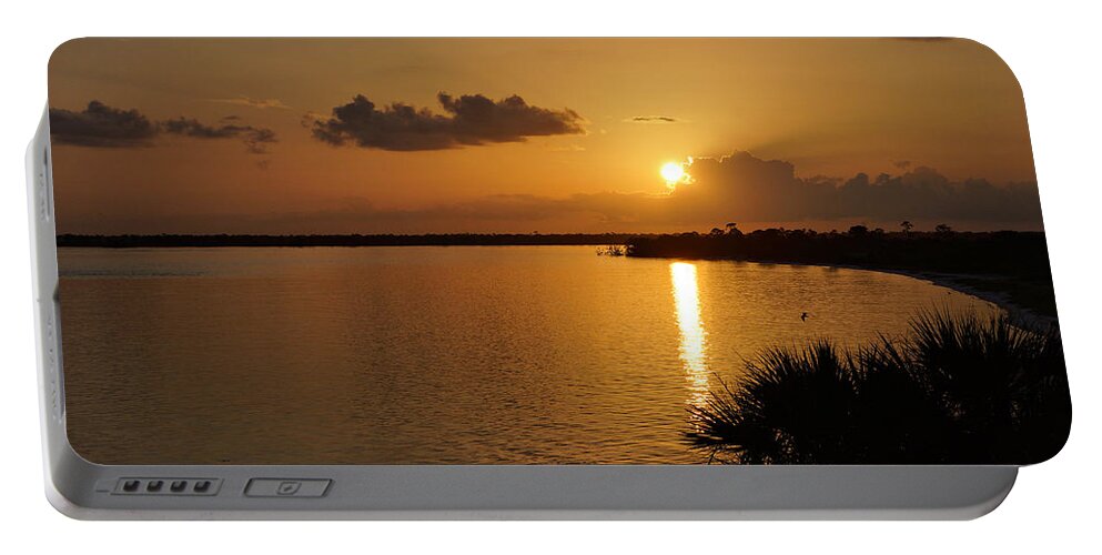 Sunrise Portable Battery Charger featuring the photograph Sunrise Mobile Bay by Sandy Keeton