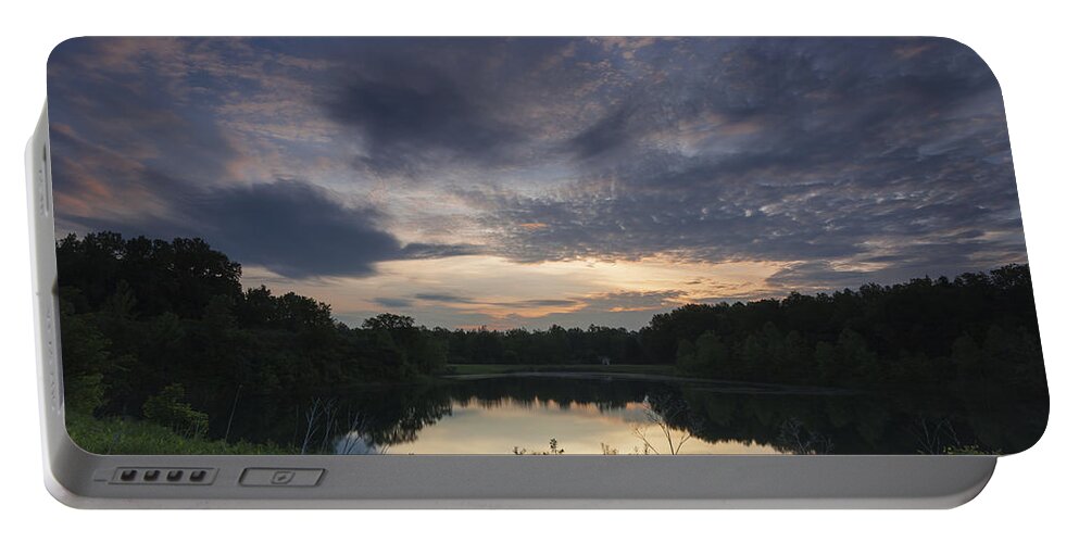 Sunrise Portable Battery Charger featuring the photograph Sunrise over Indigo Lake by David Watkins