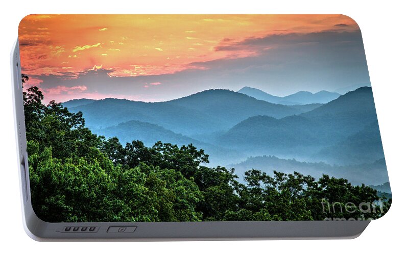 Smoky Portable Battery Charger featuring the photograph Sunrise Over the Smoky's by Douglas Stucky