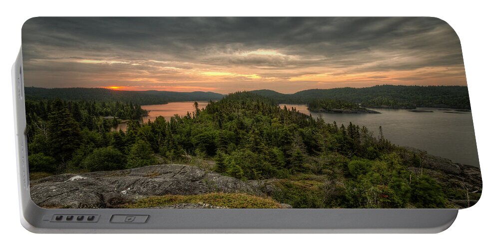 Bay Portable Battery Charger featuring the photograph Sunrise Pukaskwa by Jakub Sisak