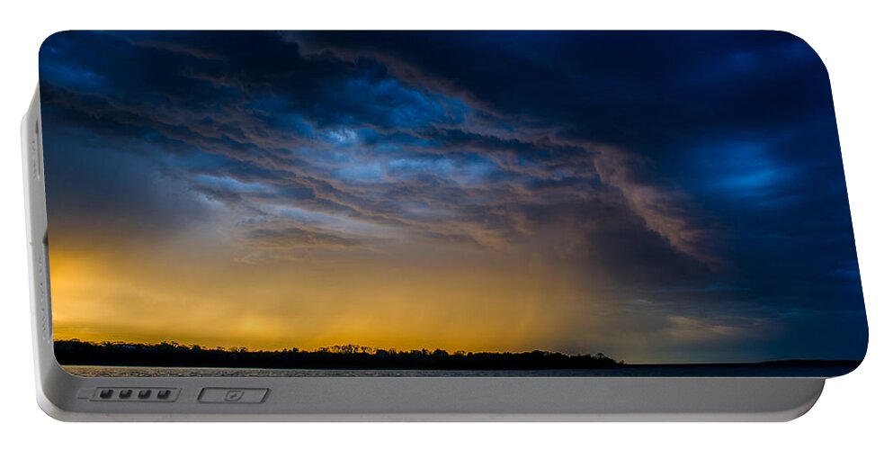 Sunrise Portable Battery Charger featuring the photograph Sunrise Storm by Jeff Phillippi