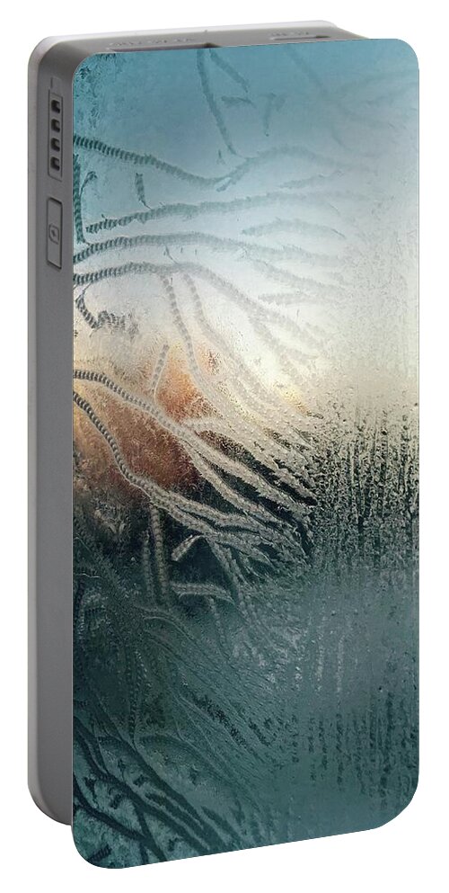  Portable Battery Charger featuring the photograph Sunrise through the Frost by Brian Sereda
