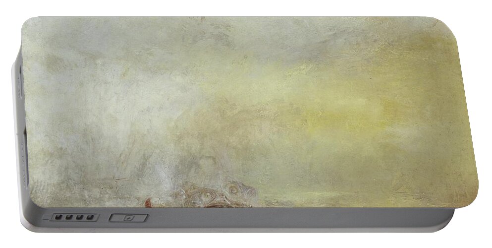 Joseph Mallord William Turner Portable Battery Charger featuring the painting Sunrise with Sea Monsters by Joseph Mallord