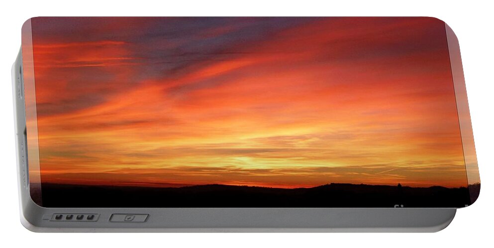 Absence Portable Battery Charger featuring the photograph Sunset 9 by Jean Bernard Roussilhe