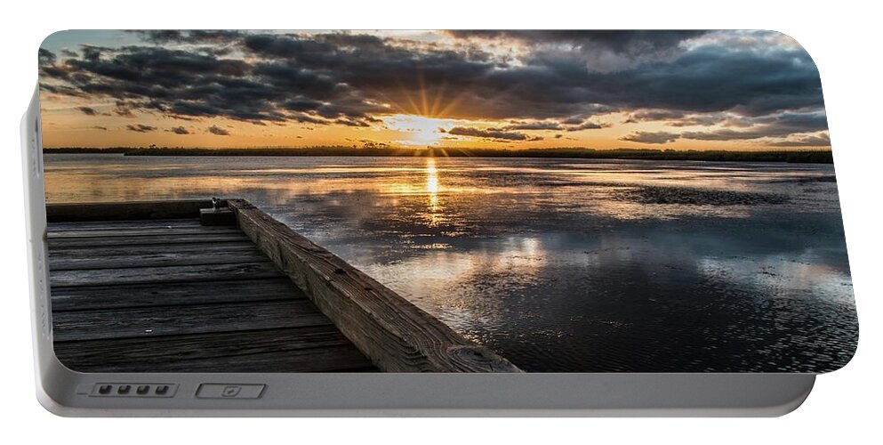 Sunset Portable Battery Charger featuring the photograph Sunset at Back Bay 2 by Larkin's Balcony Photography