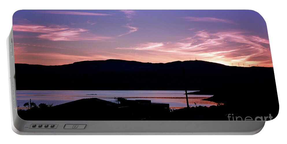 Sunset At Portavadie Portable Battery Charger featuring the photograph Sunset at Portavadie Scotland by Lynn Bolt