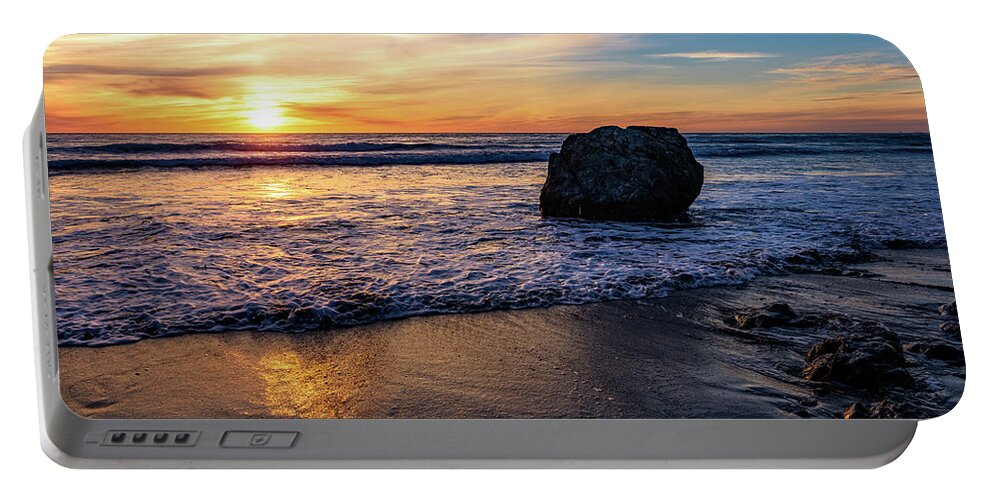 Af Zoom 24-70mm F/2.8g Portable Battery Charger featuring the photograph Sunset at San Simeon Beach by John Hight