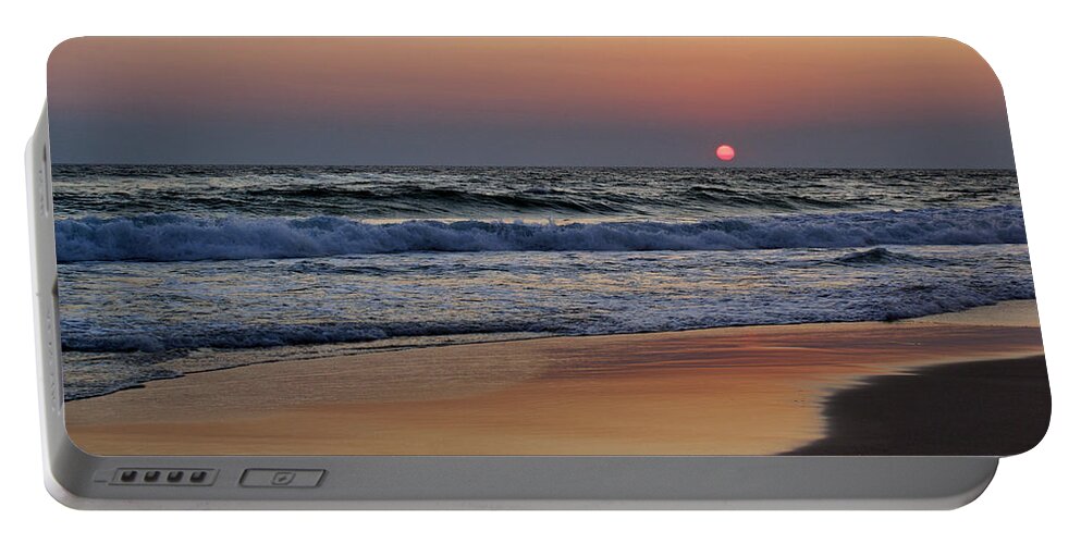 Sunset Portable Battery Charger featuring the photograph Sunset at St. Andrews by Sandy Keeton
