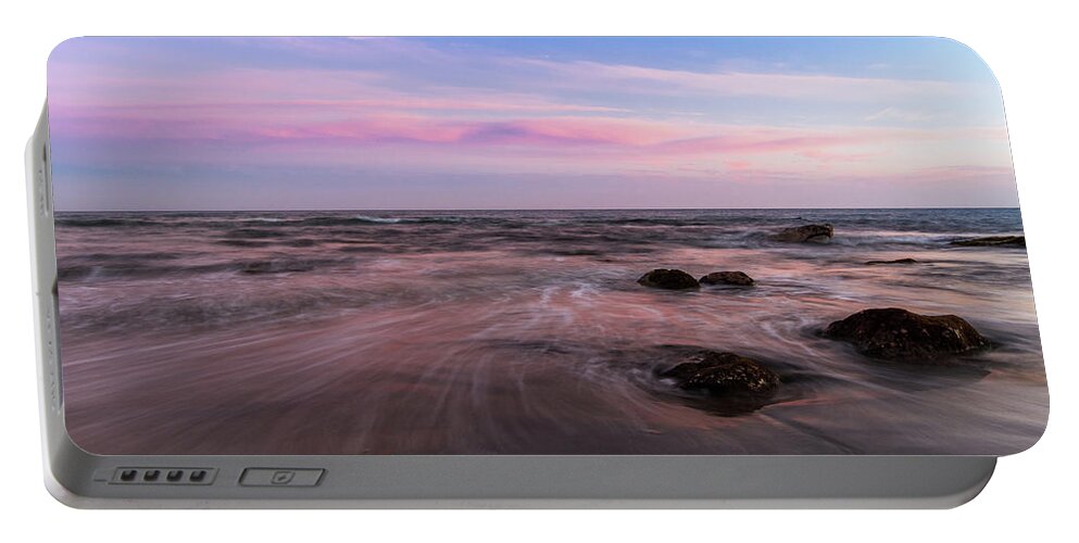 Nature Portable Battery Charger featuring the photograph Sunset at the Atlantic by Andreas Levi