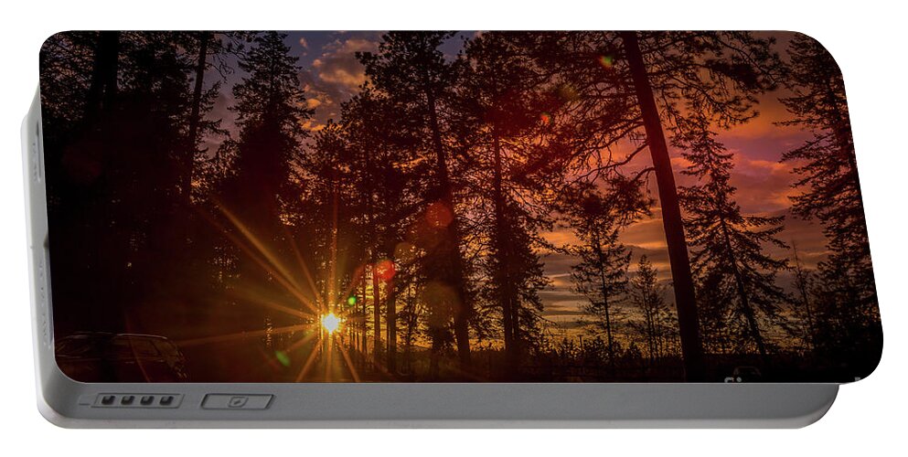 Sunset Portable Battery Charger featuring the photograph Sunset At The End of the Hike by Matthew Nelson