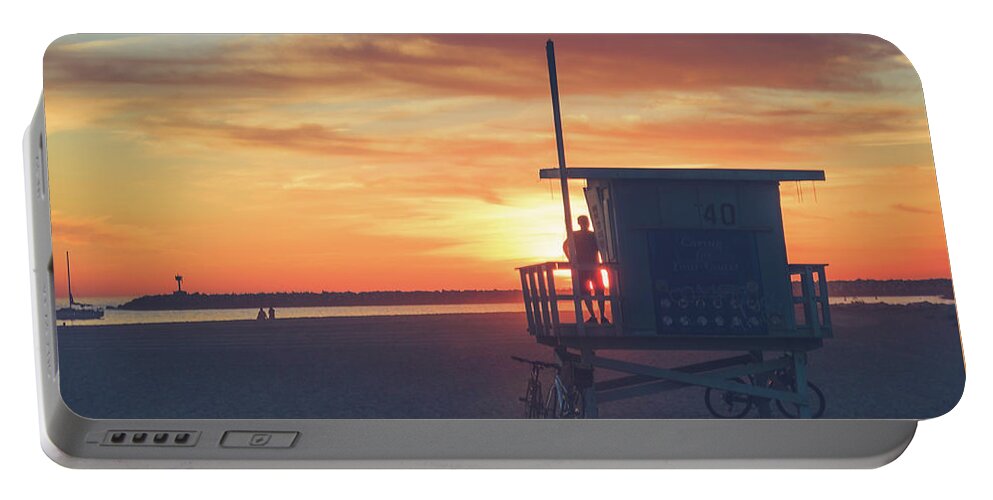 Beach Portable Battery Charger featuring the photograph Sunset at Toes Beach by Andy Konieczny