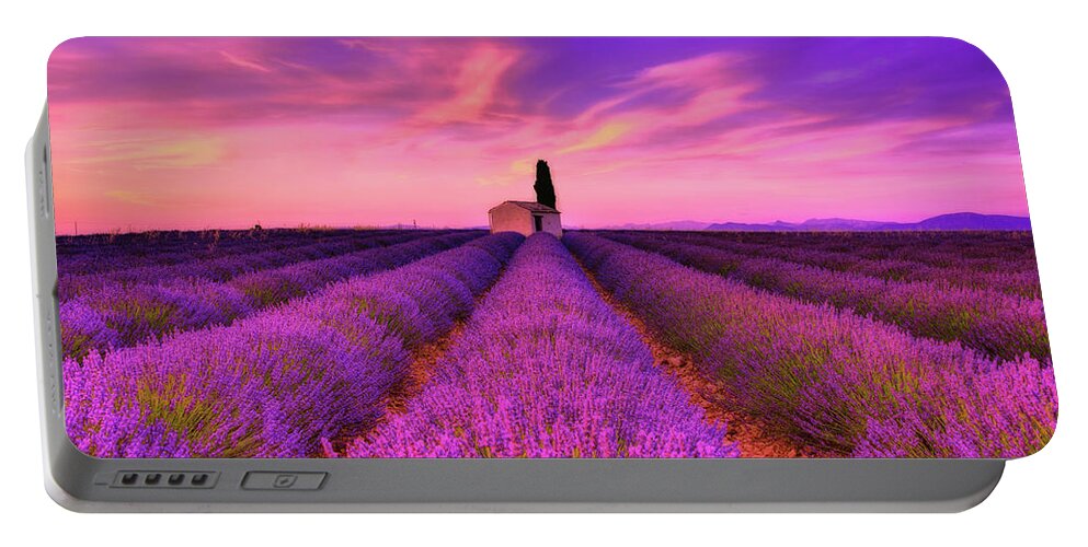 Provence Portable Battery Charger featuring the photograph Sunset Blues by Midori Chan