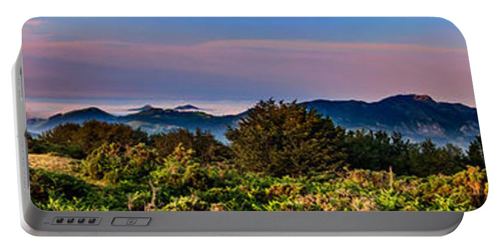 Sunset Portable Battery Charger featuring the photograph Sunset Cloud Tide Over the Mountains by Weston Westmoreland