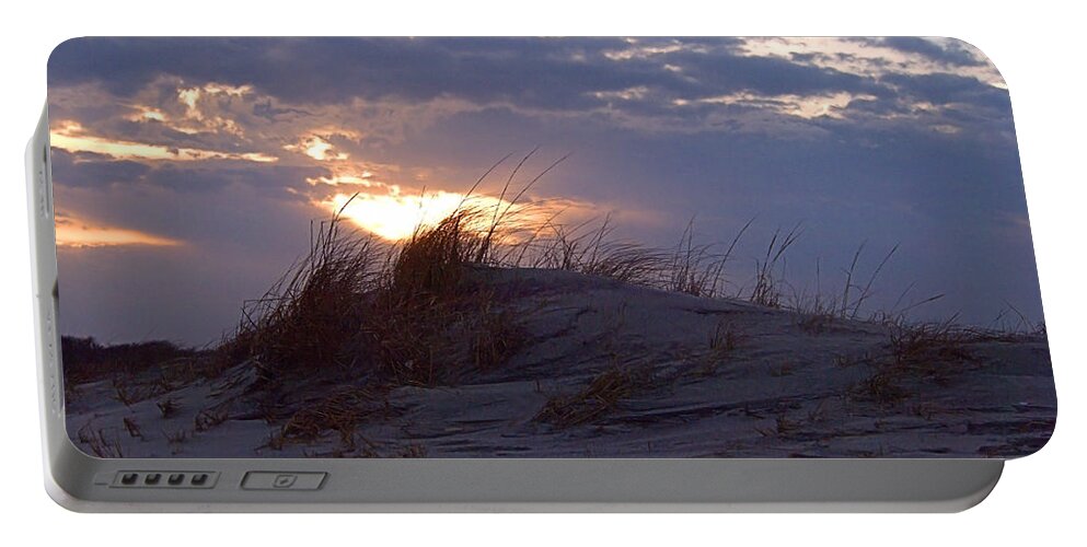 Ocean Portable Battery Charger featuring the photograph Sunset Dunes by Newwwman