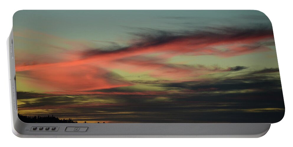 Art Portable Battery Charger featuring the photograph Sunset Home 2 by Ronda Broatch