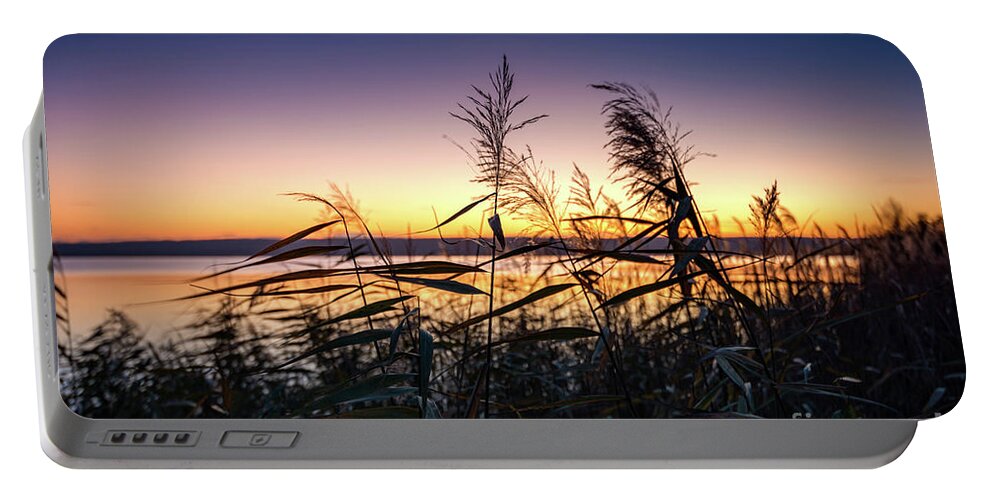Ammersee Portable Battery Charger featuring the photograph Sunset Impression by Hannes Cmarits