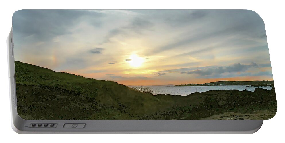 Elie Ness Portable Battery Charger featuring the photograph Sunset is close. by Elena Perelman