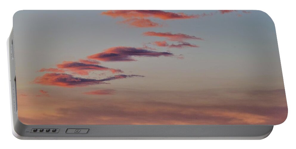 Sunset Portable Battery Charger featuring the photograph Sunset Mountain Skimmers by John Glass