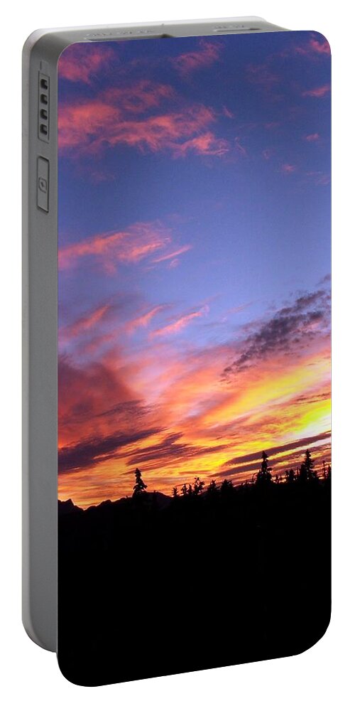 Sunset Portable Battery Charger featuring the photograph Sunset on VanCouver Island by Robert Meanor