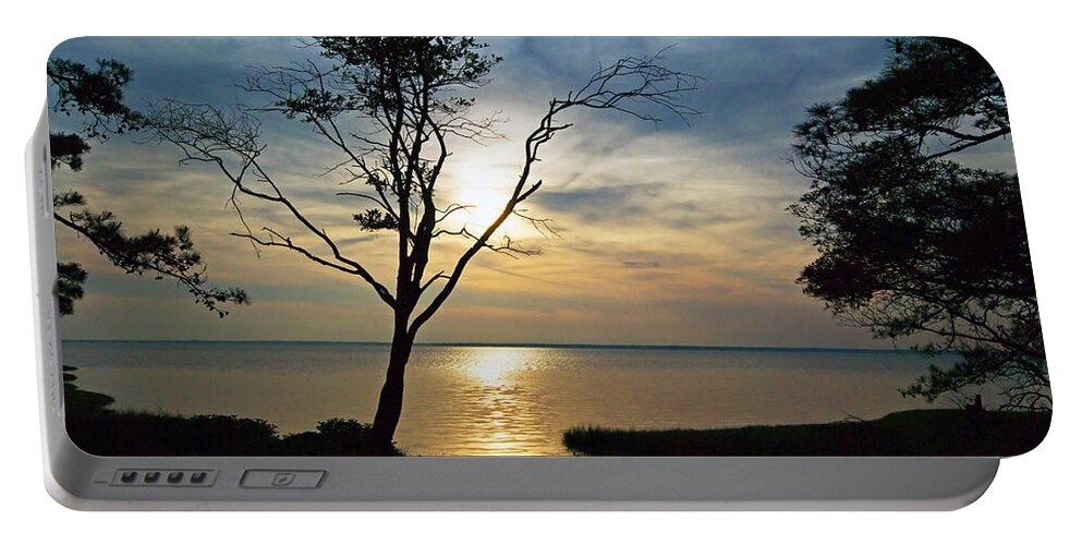 Landscape Portable Battery Charger featuring the photograph Sunset Over Chincoteague Bay - Maryland by Brendan Reals