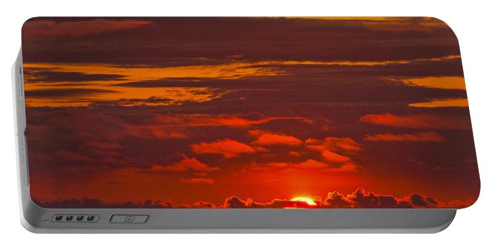 Beach Portable Battery Charger featuring the photograph Sunset Over the Pacific Ocean by Jeff Goulden